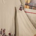 Free People Te Amo White Boho Dress Flowy Sleeves Embroidered Flowers Size S