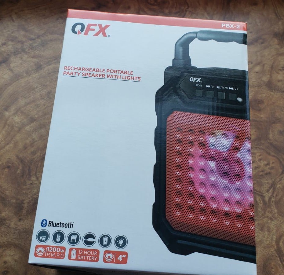 QFX Portable Speaker w/ Lights - PBX-2
