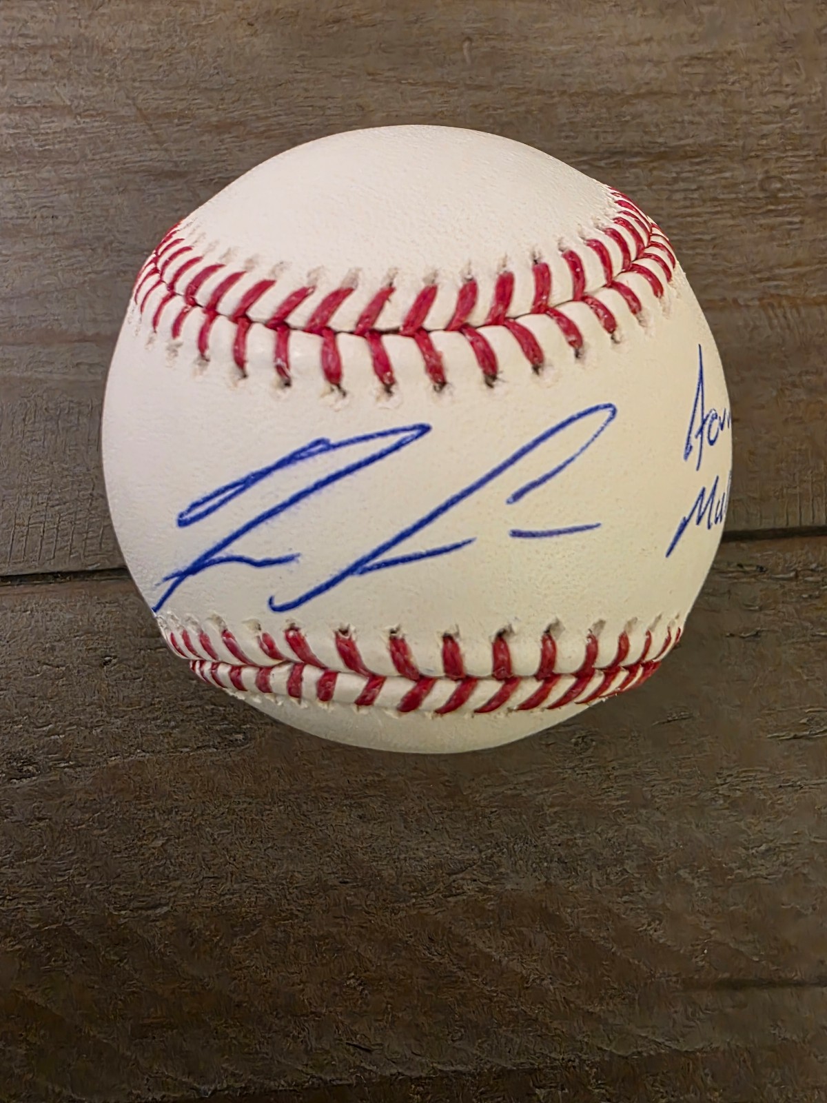 RONALD ACUNA JR SIGNED AUTOGRAPHED OML ACUNA MATATA INSCRIBED BASEBALL BECKETT