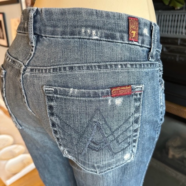Women's 7 For All Mankind Destroyed A-Pocket Denim Jeans, Size 30