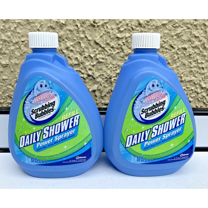(2) Scrubbing Bubbles Daily Shower Refill For Power Sprayer Bathroom Cleaner