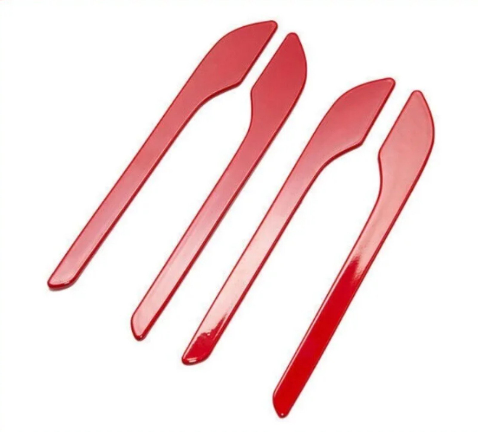 4PCS For Tesla Model 3 /Y Carbon Fiber Side Door Handle Decor Trim Overlay Cover