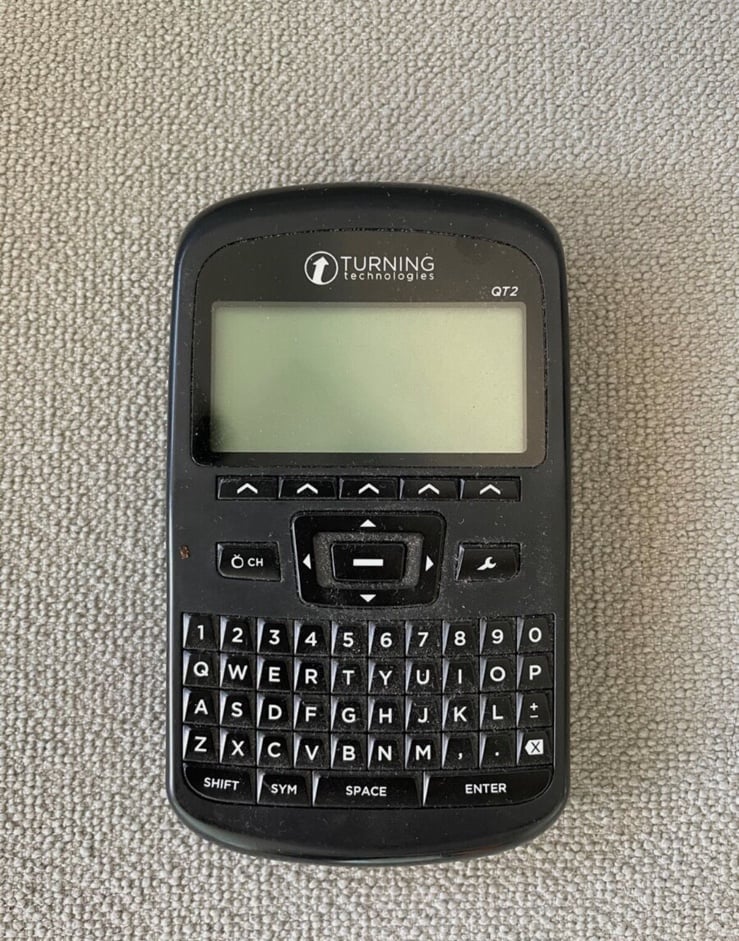 TURNING TECHNOLOGIES QT2 RESPONSE DEVICE CLICKER PN: RCQR-02