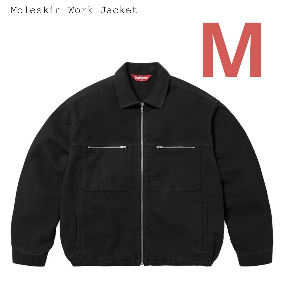 送料無料 店舗 Supreme Black Jacket Work Moleskin ジャケット・アウター