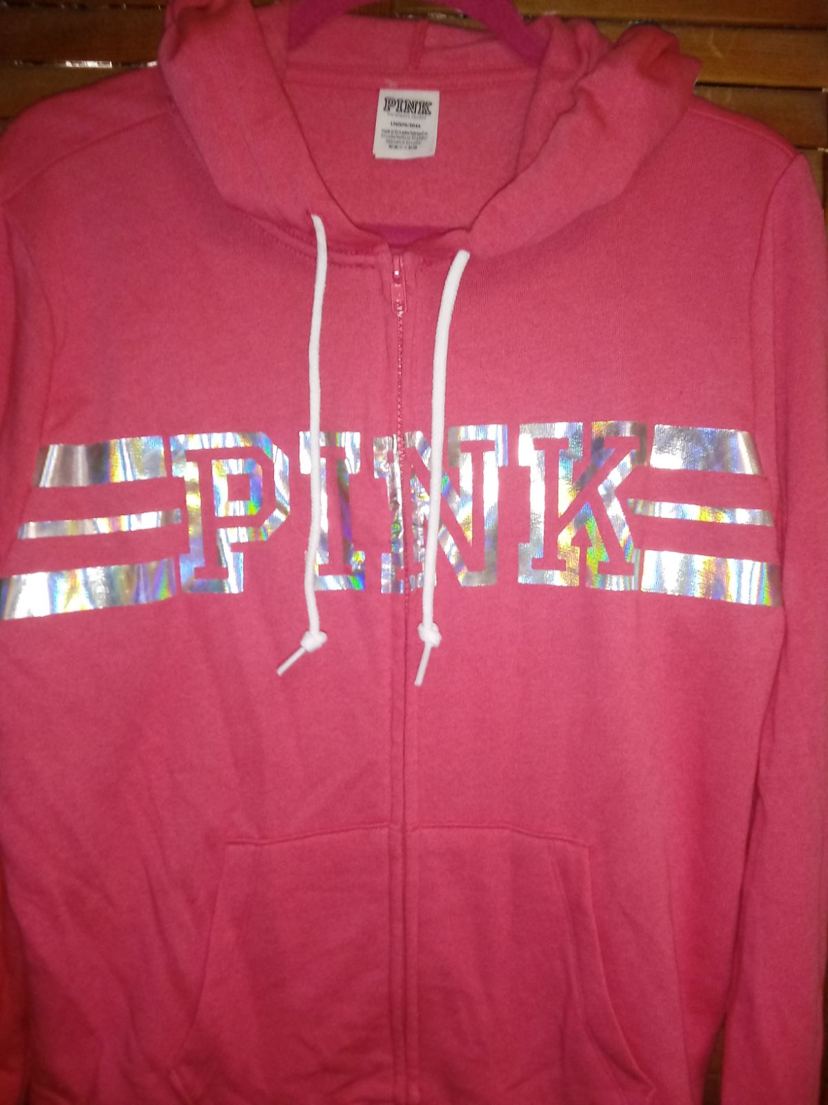 NEW PINK Full Zip Up Hooded Jacket