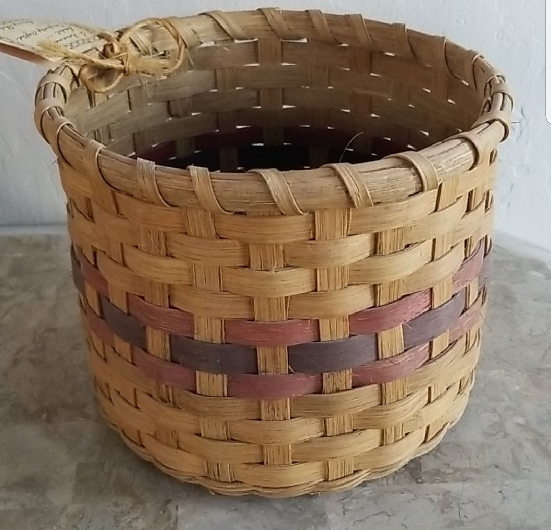 Handmade woven basket nwt