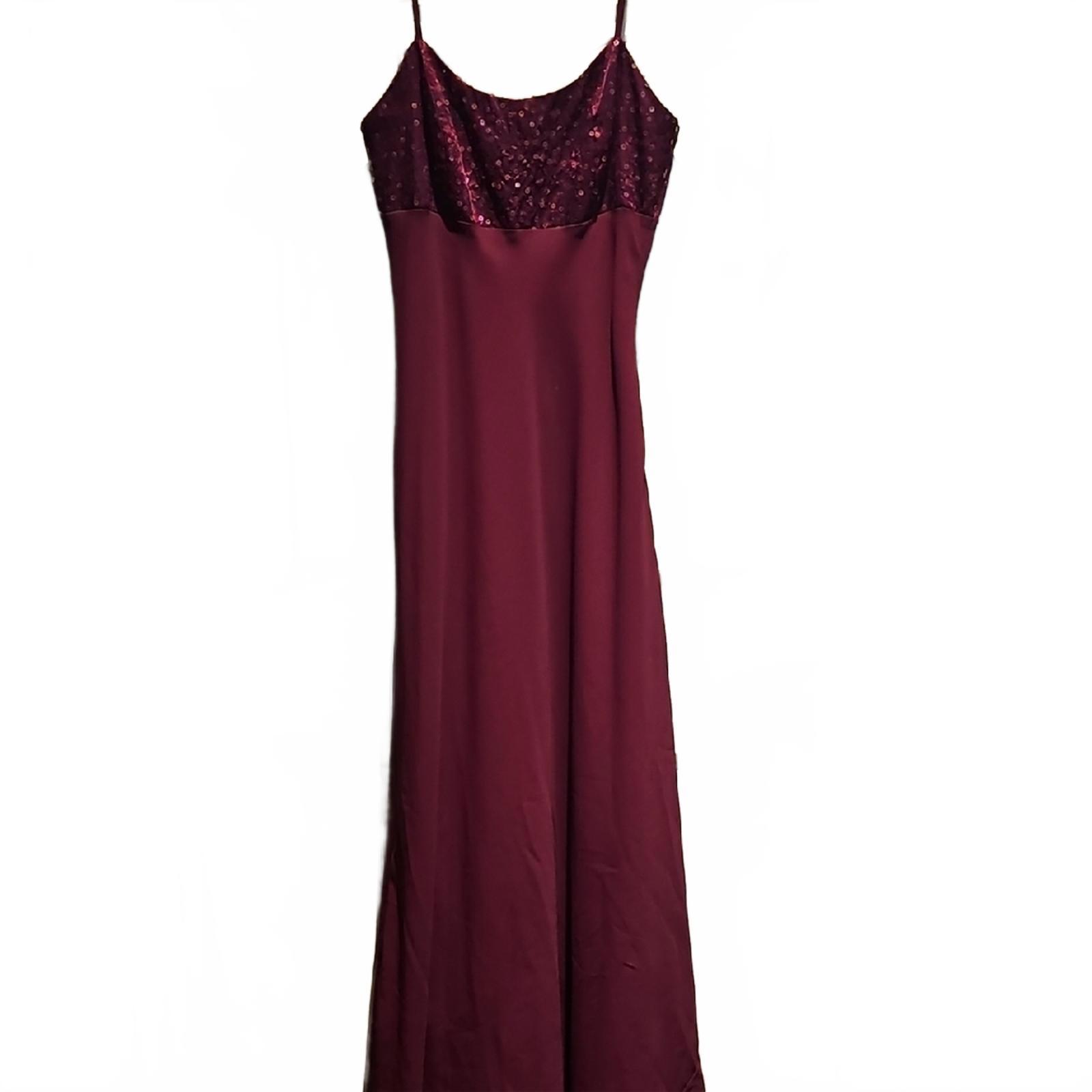 Morgan & Co Embellished Spaghetti Strap Slip Dress With Layered Bottom sz 5/6