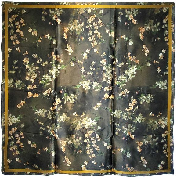 NWT Genuine 100% Mulberry Silk Satin Scarf 41 x41 Large Square Shawl 5950