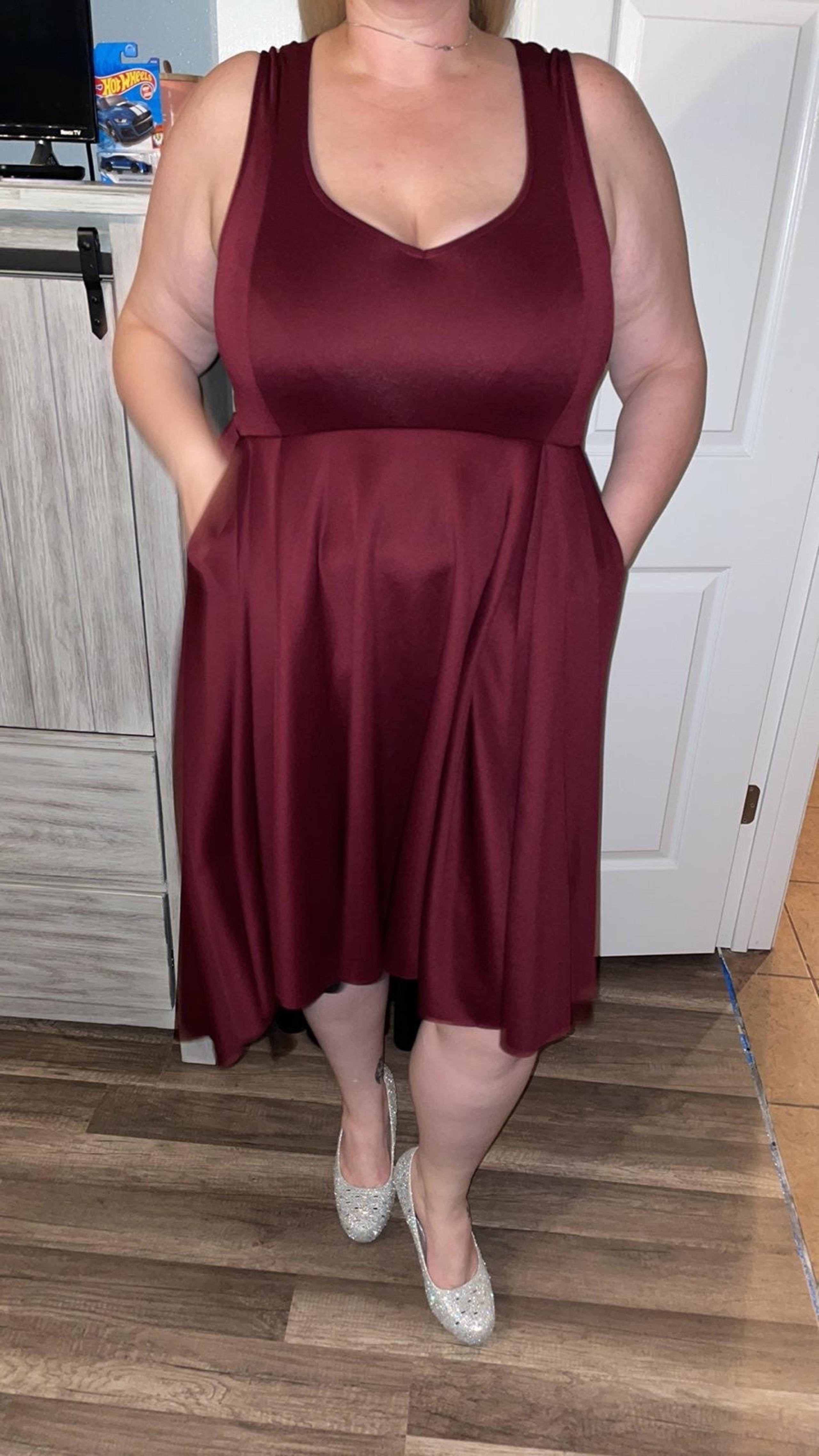 Torrid Burgandy High-low formal dress