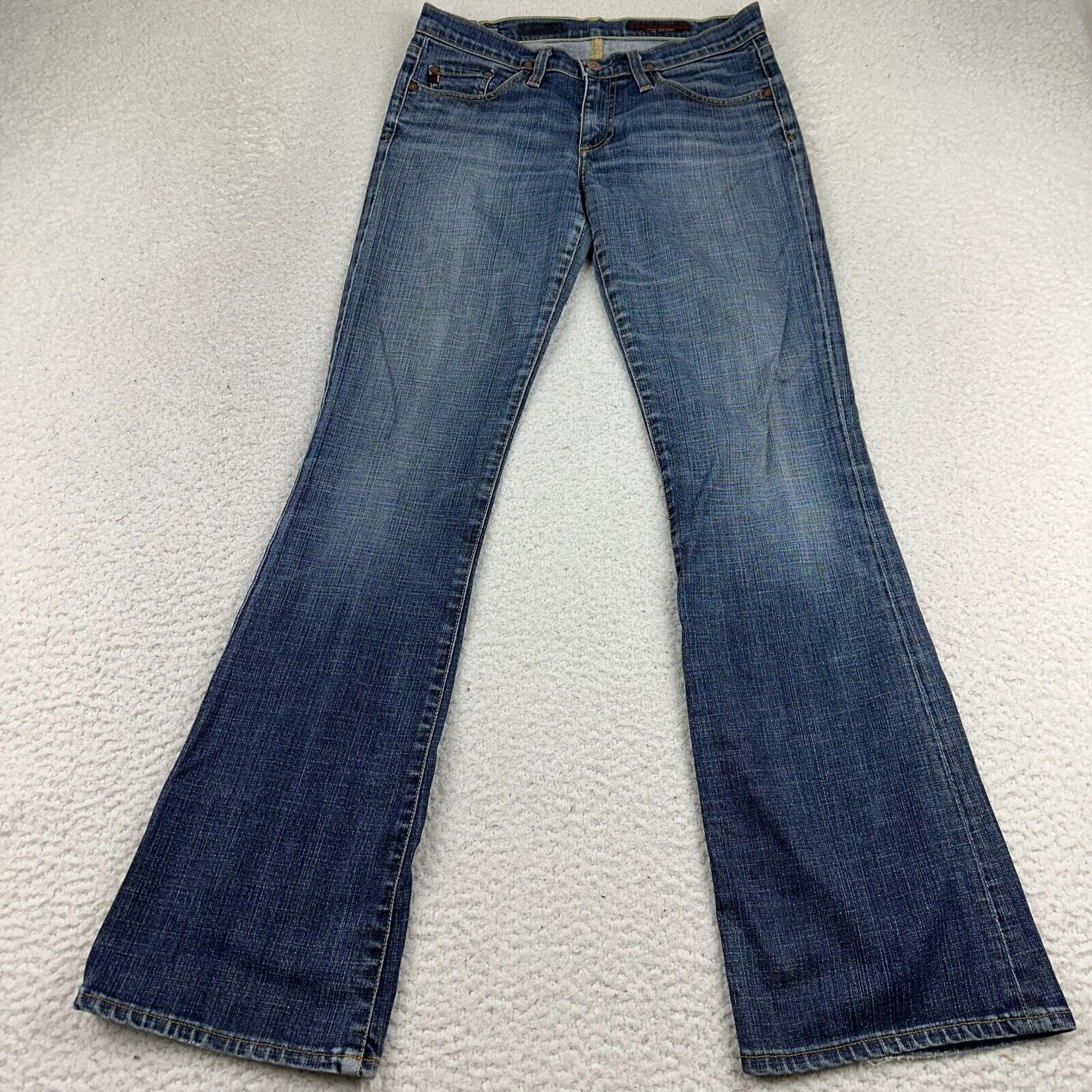 Adriano Goldschmied AG Jeans Womens 28 Regular Flare Low Rise Cowgirl Y2K Blue