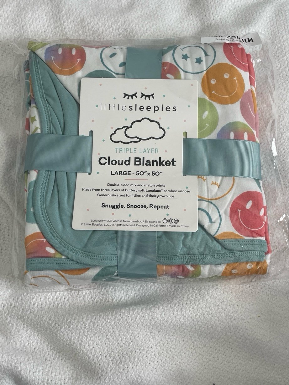 Little Sleepies Positive Vibes Cloud Blanket - 50 x 50 in