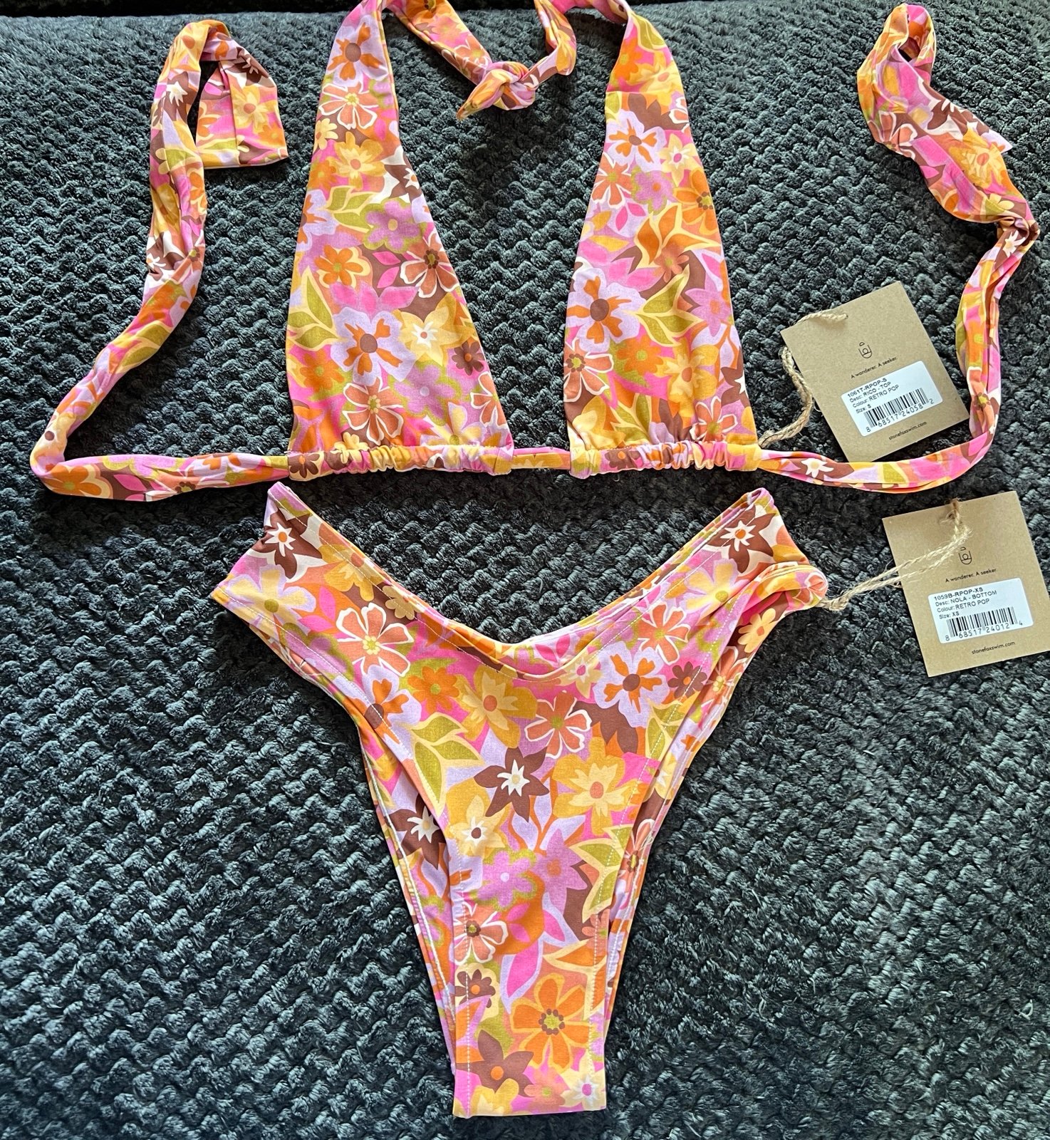 NWT STONE FOX SWIMWEAR BIKINI SET
