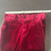 Women’s Red 3-Piece Velvet Pant Suit Peak Lapel Size S