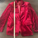 Women’s Red 3-Piece Velvet Pant Suit Peak Lapel Size S