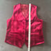 Women’s Red 3-Piece Velvet Pant Suit Peak Lapel Size S