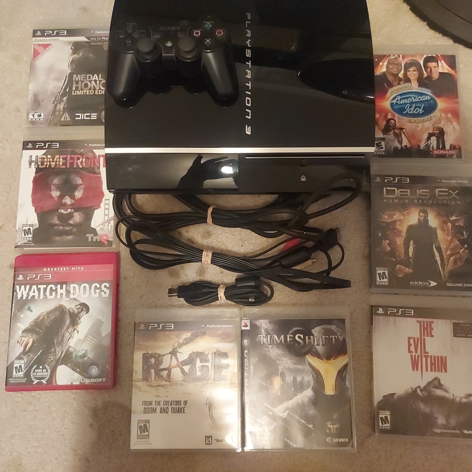 Fat ps3 with games