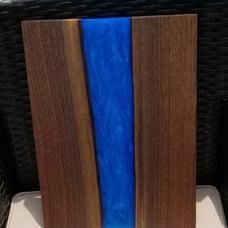 Live Edge BlackWalnut Epoxy Serving Tray