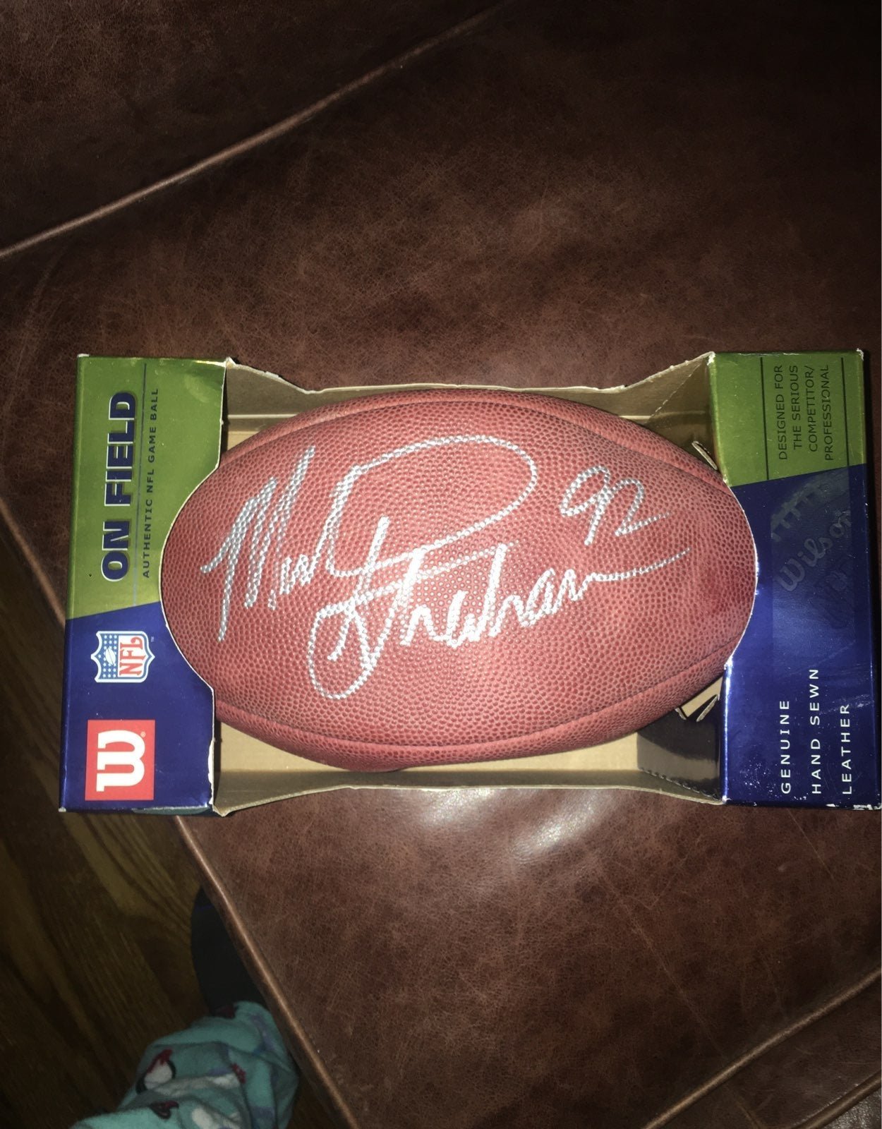 New York Giants MIchael Strahan…. signed ball