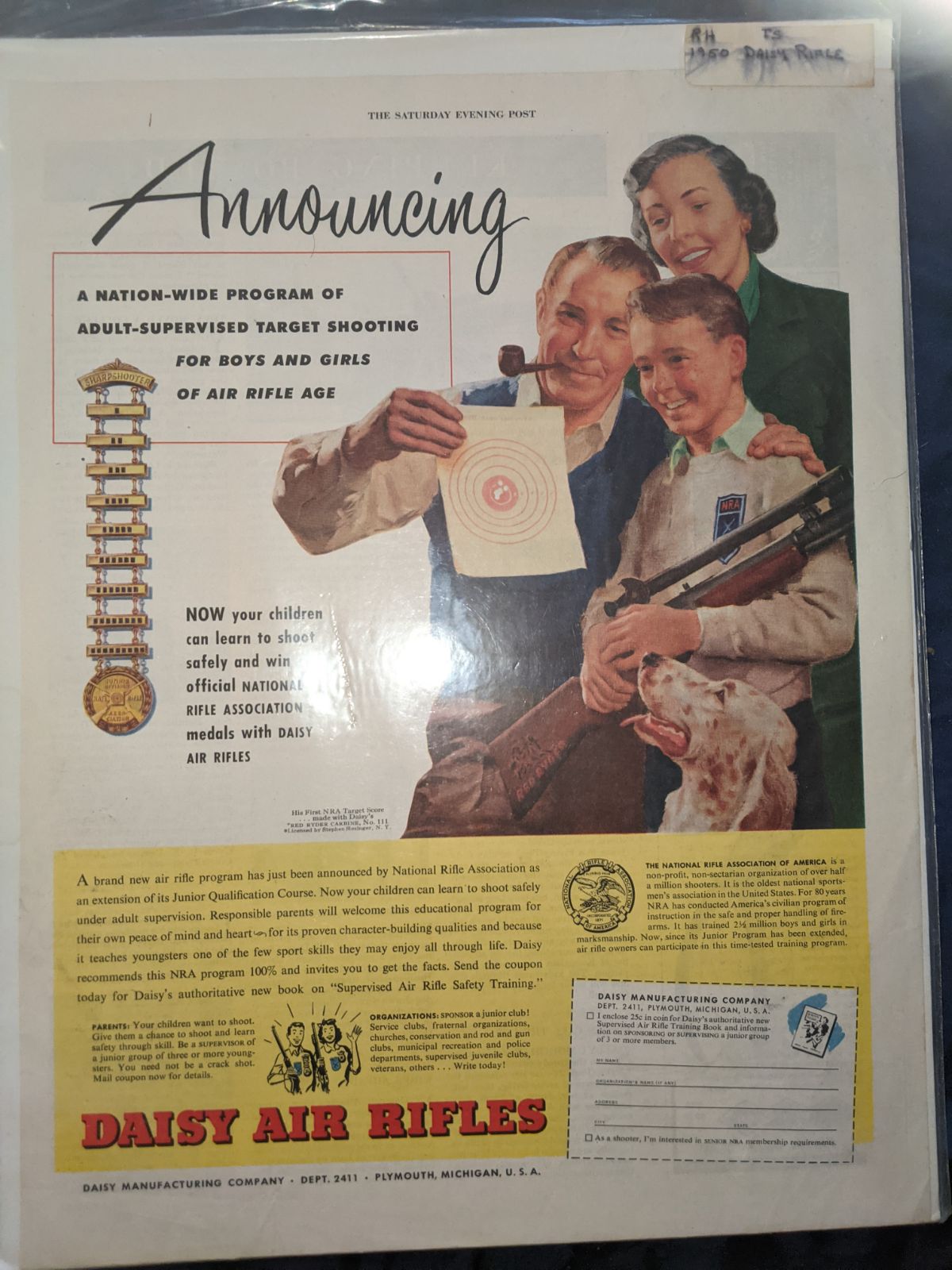 Daisy Air Rifle Advertisement Vintage