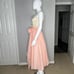 Vtg 60s House Of Bianchi Sz XS Fit Flare Midi Dress Jacket Peach Cream
