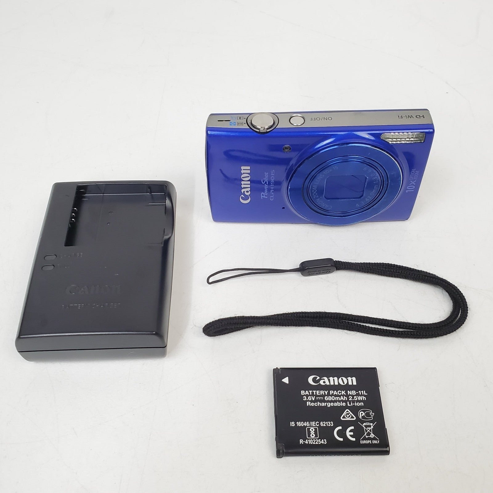 Canon PowerShot ELPH 190 IS 20MP 10X Optical Zoom Wi-Fi Digital Camera Blue