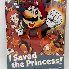 Super Mario Bros Vintage 1990 “I Saved The Princess” Nintendo Poster Sealed