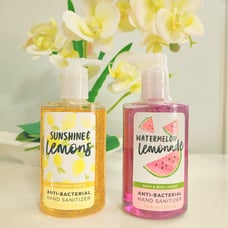 2 Hand Sanitizer hand gel pump Bath Body Works a watermelon lemonade lemons