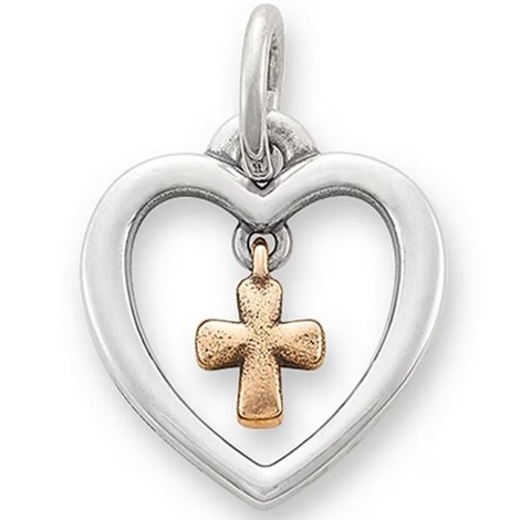 James Avery Sterling Silver/Bronze Love and Faith Dangle Charm