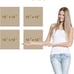 Seashell Beach Pictures Canvas Wall Art For Bathroom (12'' x 12'' x 4 Panels)