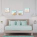 Seashell Beach Pictures Canvas Wall Art For Bathroom (12'' x 12'' x 4 Panels)