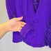 RM Richards Jacket Womens M Blue Floral Lace Trim Lined Formal Business Classic
