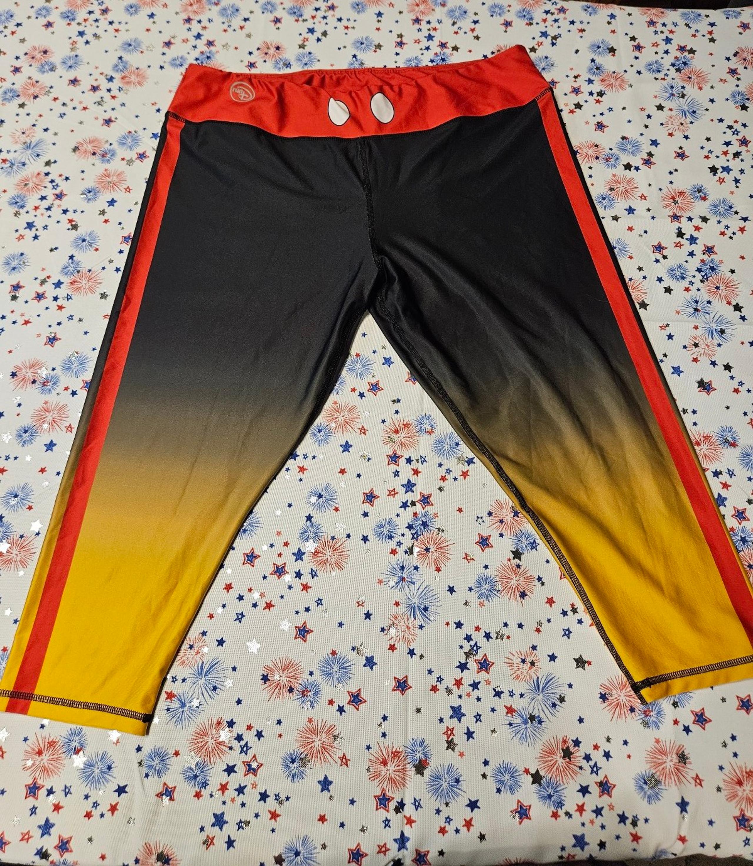 Run Disney Mickey Mouse Marathon Athletic Leggings Women's Size 2XL