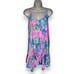 Lilly Pulitzer Hampton Tank Dress Multi Fan Racerback Ruffle Hem Women XS Cotton