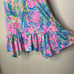 Lilly Pulitzer Hampton Tank Dress Multi Fan Racerback Ruffle Hem Women XS Cotton