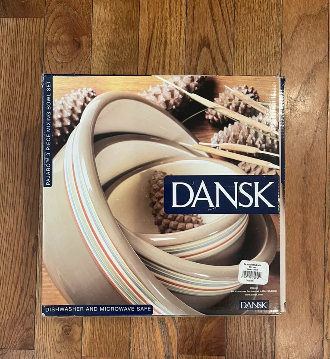New 3 Piece Dansk Pajaro Heavy Stoneware Nesting Mixing Serving Bowls Set Lot