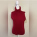 Ralph Lauren Vintage Knits turtleneck Tank Top Sleeveless Sweater Red SZ Large.