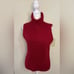 Ralph Lauren Vintage Knits turtleneck Tank Top Sleeveless Sweater Red SZ Large.