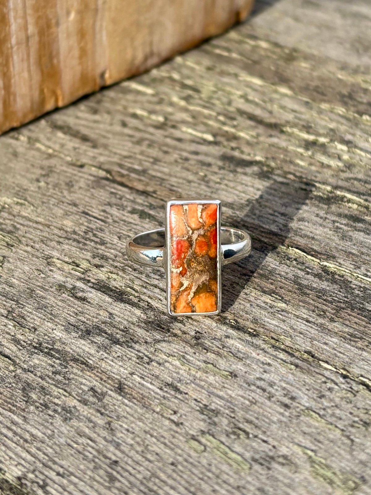 Copper Red Turquoise Ring