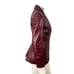 Vintage 70s Etienne Aigner Burgundy Wine Red Leather Blazer Jacket Size 10 Retro
