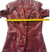 Vintage 70s Etienne Aigner Burgundy Wine Red Leather Blazer Jacket Size 10 Retro