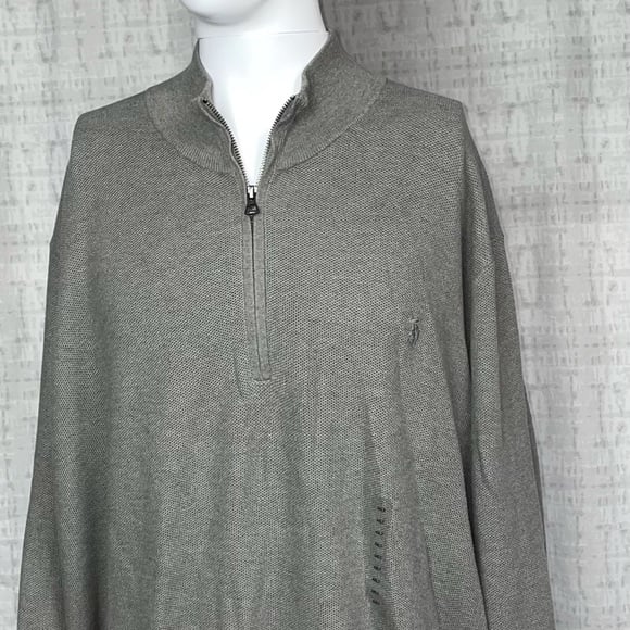 New 4XTall Polo Ralph Lauren Gray Quarterzip Sweatshirt Sweater