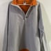 NWOT The North Face Tekware Orange Interior Grid ¼-Zip Light Grey Pullover Sweat