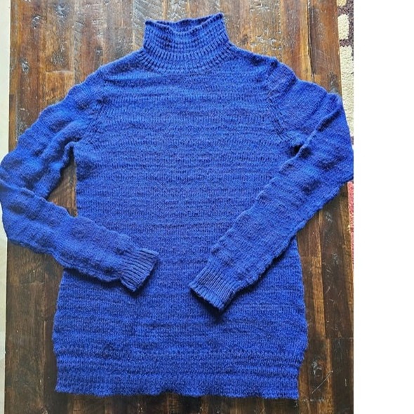 Vintage Moth for Anthropologie Womens Royal Blue Turtleneck, Medium, EUC