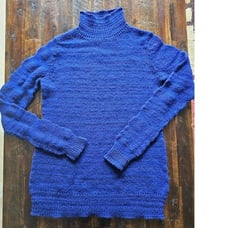 Vintage Moth for Anthropologie Womens Royal Blue Turtleneck, Medium, EUC