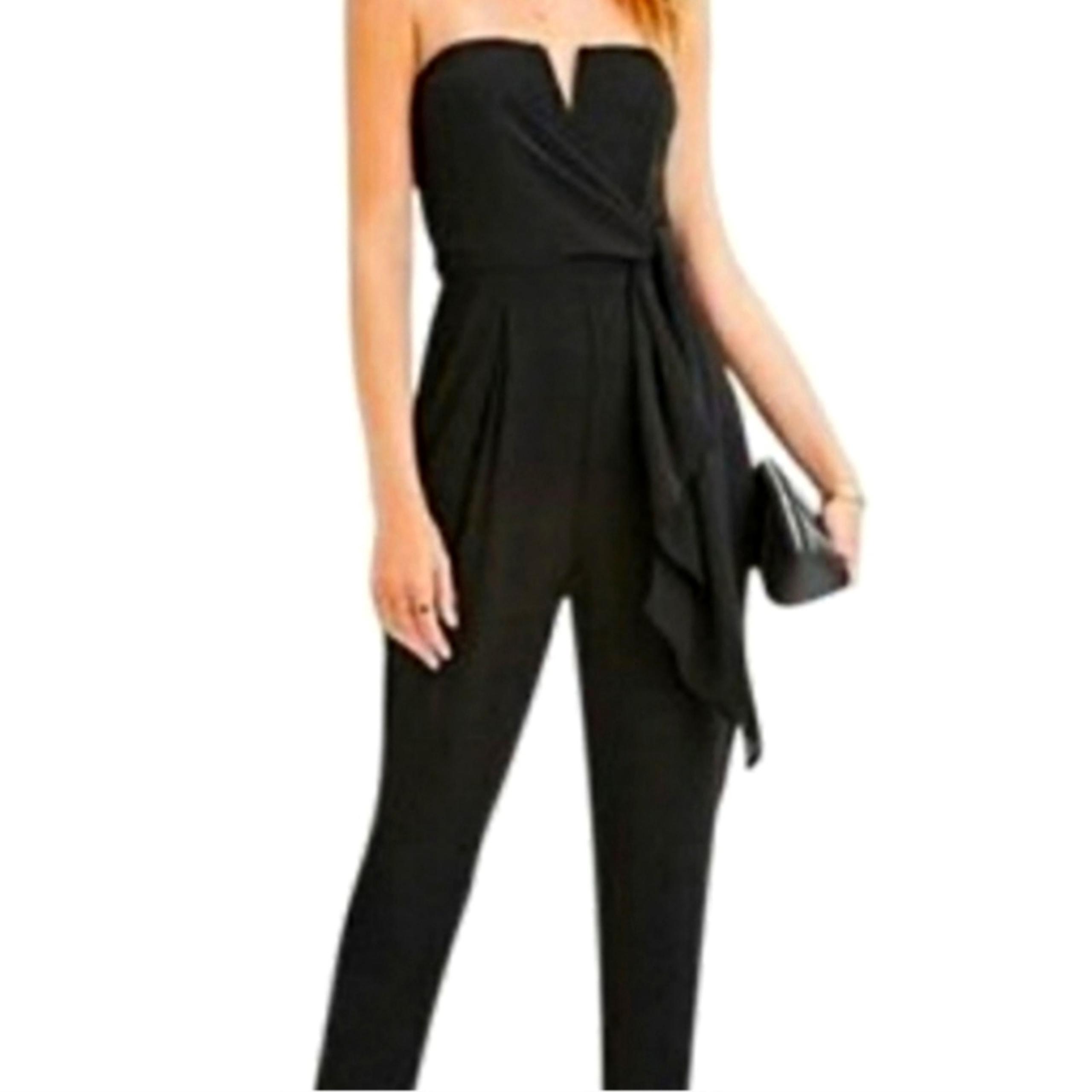 Mustard Seed Women's Black strapless jumpsuit size small