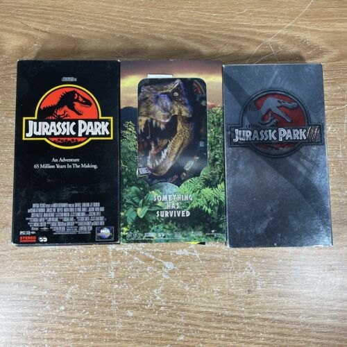 Jurassic Park VHS Lot (3 Tapes) Pre-Owned