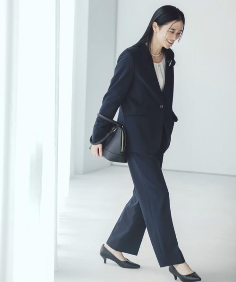 SHOP T.K Navy Pants Suit (Top and Bottom Set)
