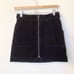 Marine Layer Velvet Zip Front Mallory Mini Skirt - Black - 4