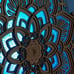 1pc USB Powered Mandala Wood Decorative Lamp