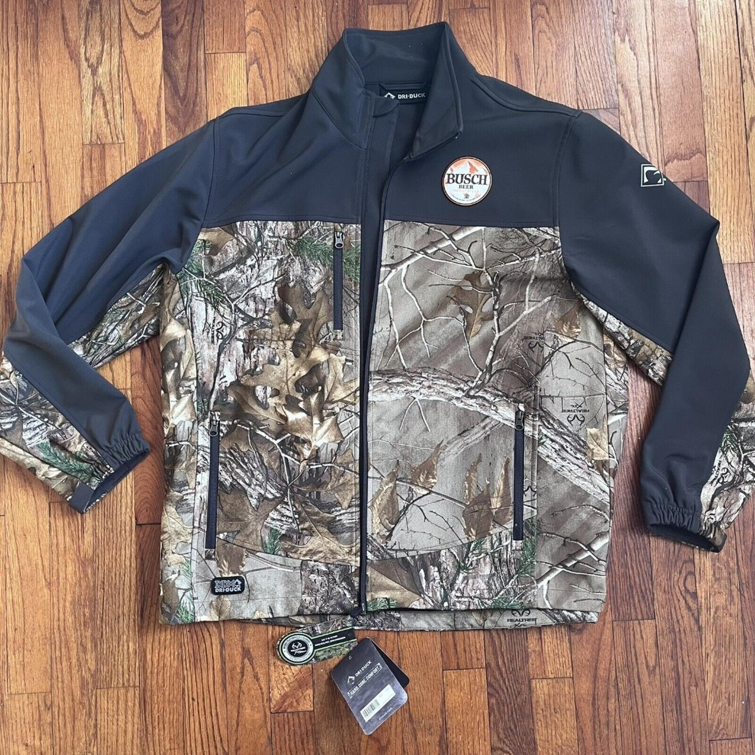 Realtree Dri-Duck Camouflage Zip Up Jacket XL 100% Polyester NEW w Tags